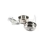 Embassy SS Cooker Separator H5 Suitable for Hawkins Stainless Steel Inner-Lid Pressure Cooker 5 litres (Model No. B30) (2 Containers with Lifter Stainless Steel), 2 image