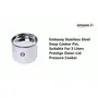 Embassy Stainless Steel Deep Cooker Pot Suitable For 3 Liters Prestige Outer-Lid Pressure Cooker, 2 image