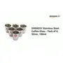 Embassy Stainless Steel Mayuri Coffee Glass/Tumbler Pack of 6 Size 1-100 ml/Glass, 2 image