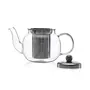 Dancing Leaf Moderna Glass Tea Pot with Stainless Steel Infuser & Matching Lid | Heat Resistant Borosilicate Glass | Perfect for Brewing Loose Tea | Serves 4 Cups | Capacity - 600 ml, 3 image