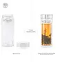 Dancing Leaf Viajero Glass Tea Travel Tumbler With Removable Stainless Steel Infuser | Heat Resistant Double Walled Borosilicate Glass | Anti - Spill Lid |Perfect For Having Tea On-The-Go | Capacity - 350ml, 3 image