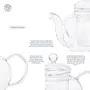 Dancing Leaf Clasico Glass Tea Pot with Removable Glass Infuser & Matching Lid | Heat Resistant Borosilicate Glass | Perfect for Brewing Loose Tea | Serves 6 Cups | Capacity - 1100 ml, 2 image