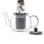 Dancing Leaf Moderna Glass Tea Pot with Stainless Steel Infuser & Matching Lid | Heat Resistant Borosilicate Glass | Perfect for Brewing Loose Tea | Serves 4 Cups | Capacity - 600 ml, 4 image