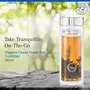 Dancing Leaf Viajero Glass Tea Travel Tumbler With Removable Stainless Steel Infuser | Heat Resistant Double Walled Borosilicate Glass | Anti - Spill Lid |Perfect For Having Tea On-The-Go | Capacity - 350ml, 5 image