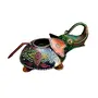 Sancheti Art Iron Tealight Holder in Elephant Shape Multicolour 20X12X21 (SKU-1036), 2 image