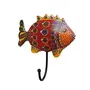Sancheti Art Textured Fish Iron Key Holder (Multicolor), 2 image