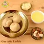 Dhampure Speciality Gur Atta Laddu Ladoo Laddoo Indian Sweets 1Kg(2x500g) | Gur Gud Desi Ghee Based Jaggery Mithaai No Added Sugar Color Preservative Naturally Made Mithaai, 4 image