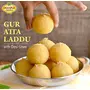 Dhampure Speciality Gur Atta Laddu Ladoo Laddoo Indian Sweets 1Kg(2x500g) | Gur Gud Desi Ghee Based Jaggery Mithaai No Added Sugar Color Preservative Naturally Made Mithaai, 5 image