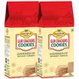 Dhampure Speciality Jaggery Gur Crackers Cookies Biscuit 400g(2 x 200g) Pure Gur Gud Bakery Cookies Biscuit Healthy Snacks with No Added Sugar for Diet