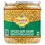 Dhampure Speciality Spiced Gur Saunf 300g | Mouth Freshener Mukhwas Natural Jaggery Coated Saunf Fennel Seeds with Mixed Spices Hygienically Packed in Jar After Meal Digestives No Sugar