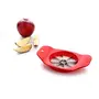 Ganesh Plastic & Stainless Steel Apple cutter (Red) - colors may vary, 2 image