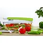 Ganesh Plastic Multipurpose Vegetable and Fruit Chopper Cutter Grater Slicer Green, 5 image
