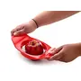 Ganesh Plastic & Stainless Steel Apple cutter (Red) - colors may vary, 5 image