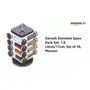 Ganesh Plastic Storewel Standard Kitchen Spice Racks & Holders Set (1.6 Litres 17cm Maroon) - Set of 16, 2 image