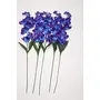 Pollination Rich Blue Orchid Artificial Flowers for Indoor Home Office (Pack of 5 25 INCH), 2 image
