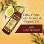Oriental Botanics Organic Extra Virgin Olive oil 200ml for Hair and Skin Care - With Comb Applicator - Pure Oil with No Mineral Oil Silicones, 3 image