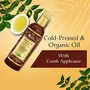 Oriental Botanics Organic Neem Oil 200ml for Hair and Skin Care - With Comb Applicator - Pure Oil with No Mineral Oil Silicones, 3 image