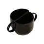 ExclusiveLane Unique Half Ceramic Tea Cups for Tea Party Housewarming Gifts | Coffee Mugs Set of 2 (Black 130 ML), 2 image