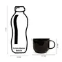 ExclusiveLane Unique Half Ceramic Tea Cups for Tea Party Housewarming Gifts | Coffee Mugs Set of 2 (Black 130 ML), 6 image