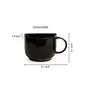 ExclusiveLane Unique Half Ceramic Tea Cups for Tea Party Housewarming Gifts | Coffee Mugs Set of 2 (Black 130 ML), 5 image