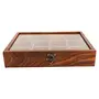 WOOD ART Wooden Masala box and spoon with 12 Containers  Spice jar for kitchen Transparent Glass top Multipurpose storage Box, 4 image