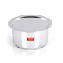 Sumeet Big Size Stainless Steel Induction Bottom (Encapsulated Bottom) Induction & Gas Stove Friendly Container/Tope/Cookware with Lid Size No.16 (4 LTR)