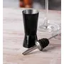 King International 100% Stainless Steel Black Coloured Jigger 4.4 cm and Bottle Stopper 2.5 cm Bar SetBar ToolsBar Accessories of 2 Pieces, 4 image