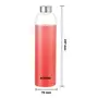 Borosil Crysto Borosilicate Glass Water Bottle Stainless Steel Lid Narrow Mouth 1L - for Fridge and Office, 6 image