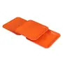 Golden Fish Orange Melamine Square Snacks/Starters Serving Plates (Set of 3; 8 Inch Snacks Plate), 3 image