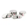 Sumeet Stainless Steel Flat Canisters/Puri Dabba/Storage Containers Set of 4Pcs (240ML 400ML 550ML 800ML), 5 image