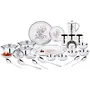 Uddhav Gold Collection Stainless Steel Heavy Classic Touch 51 pcs Dinner Set (51)