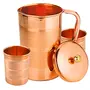 Prisha India Craft Copper Pitcher and 2 Tumbler Set Pure Copper Jug Handmade 54 Ounce Best for Water Ayurveda Moscow Mule Cocktails, 4 image