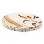 Golden Fish Unbreakable Lightweighted Melamine Round Full Size Floral Printed (11 Inch) Dinner Plates (Set of 6), 5 image