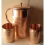 Prisha India Craft Copper Pitcher and 2 Tumbler Set Pure Copper Jug Handmade 54 Ounce Best for Water Ayurveda Moscow Mule Cocktails, 6 image