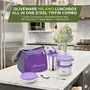SOPL-OLIVEWARE SOPL-Oliveware Milano Lunch Box | 3 Stainless Steel Containers and Sipper | with Steel Spoon | School College & Office | Insulated Fabric Bag | Leak Proof | Full Meal & Easy to Carry (Purple), 4 image