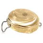 Taluka Brass Handmade Kadhai/Woks with Handle (2.5 L 8 cm X 25 cm Gold), 3 image