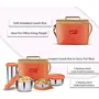 MILTON Delicious Combo Stainless Steel Insulated Tiffin Set of 4 Orange, 5 image
