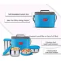 MILTON Delicious Combo Stainless Steel Insulated Tiffin Set of 4 Blue, 5 image