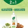 Nyle Naturals Strong & Healthy Anti Hairfall 2 In1 Shampoo With Active Conditioner With Almonds And Green Gram Sprouts Gentle and soft shampoo PH balanced and Paraben free For Men and Women 800ml, 4 image