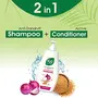 Nyle Naturals Anti Dandruff 2 In1 Shampoo With Active Conditioner With Onion and Methi Gentle and soft shampoo PH balanced and Paraben free For Men and Women 800ml, 4 image
