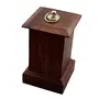Wooden Post Office Shape Sheeshum Wood Money Bank/Piggy Bank/Coin Saving Storage Box/GULLAK for Kids/Brass Top Side Long Special Size 5 Inch Height, 3 image