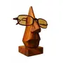Gifts Handmade Wooden Nose Shaped Spectacle Specs Eyeglass Holder Stand with Moustache Spectacle Holder for Display Sunglasses