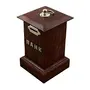Wooden Post Office Shape Sheeshum Wood Money Bank/Piggy Bank/Coin Saving Storage Box/GULLAK for Kids/Brass Top Side Long Special Size 5 Inch Height, 2 image