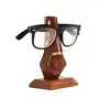 Wooden Nose Shaped Spectacle Holder Specs Stand for Home & Office Desktop Tabletop Wooden Nose Shaped Sunglasses Holder Specs Stand Display Gift Item (3X2.5X5) inches, 2 image