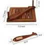 Handicrafts Compartments Wooden Tissue Holder Stand for Table Decoration (19 x 19 x 2.5 LxBxH cm), 2 image