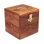 Wooden Piggy Bank Money Bank Gullak for Kids Birthday Gift for Kids and Adults Handmade Wooden Coin Box Holder Money Storage Box, 2 image