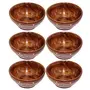 Wooden Serving Bowl for Salad Snacks Serving Dishes Bowls Set of Decorated Tableware Bowls Set of 6