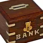 Handcrafted Wooden Antique Money Bank for Children's & Girls Kids Piggy & Coin Box Gifts for Kids ! Money Box Saving Coins ! Money Saving Piggy Banks Safe for Kids, 2 image