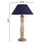 Wood Shade lamp/Table Lamp with Blue Shade, 5 image