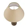 Wooden Table Lamp with Golden Shade, 2 image